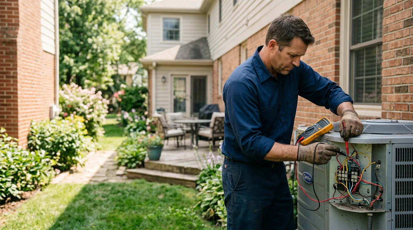 HVAC technician working near Cory, IN